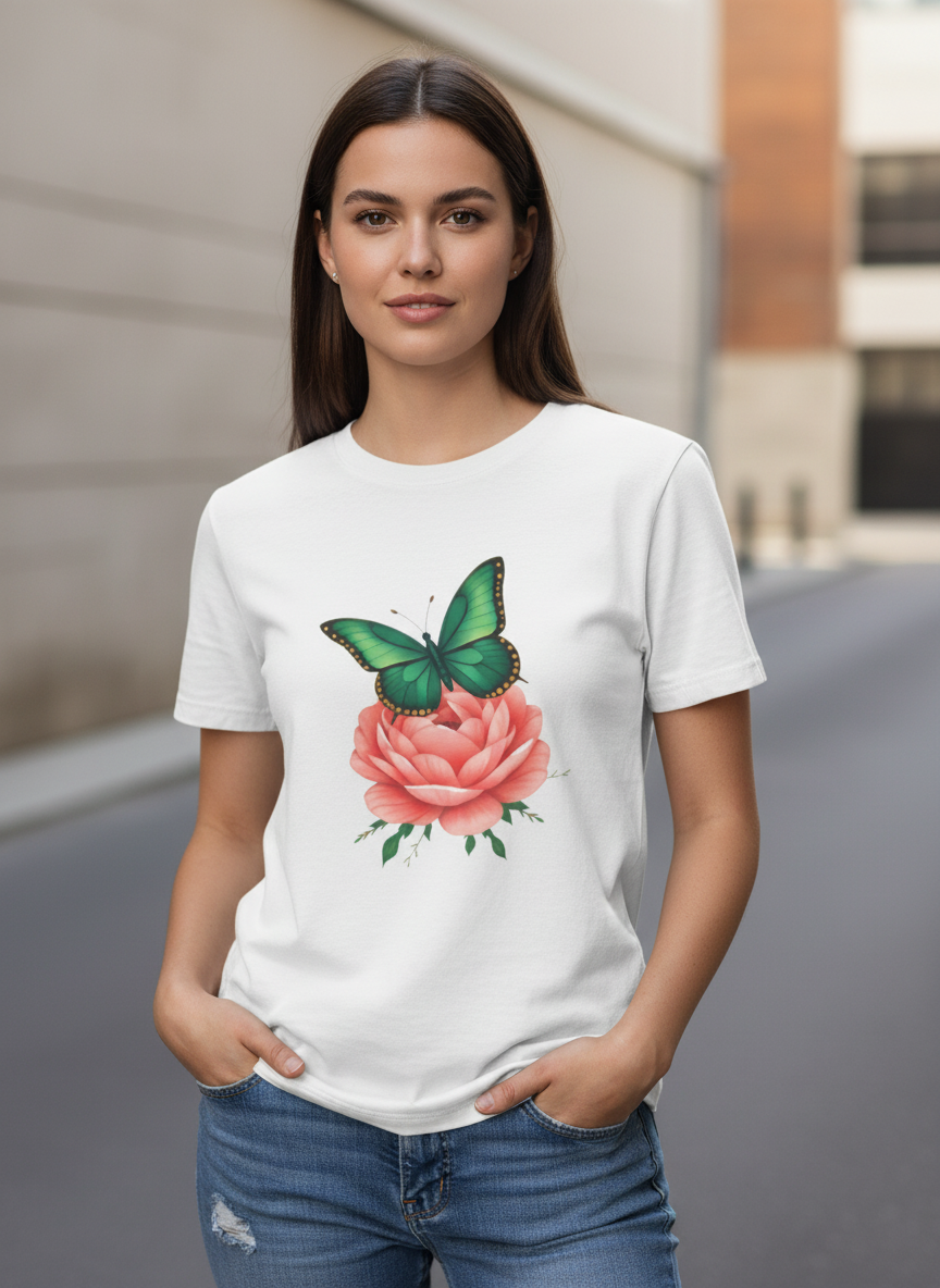 Metamorphic Bloom Tee - Model Shot