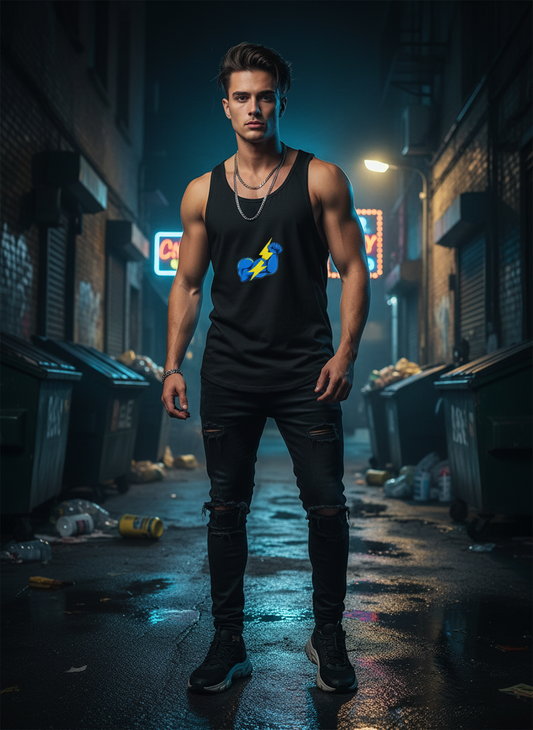 Lightning Lift Unisex Tank - Electric Muscle Design
