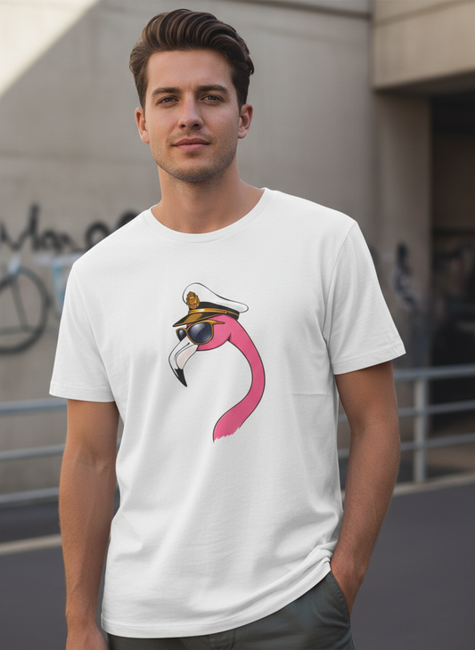 Yacht Club Flamingo Tee - Luxury Unisex Jersey T-Shirt