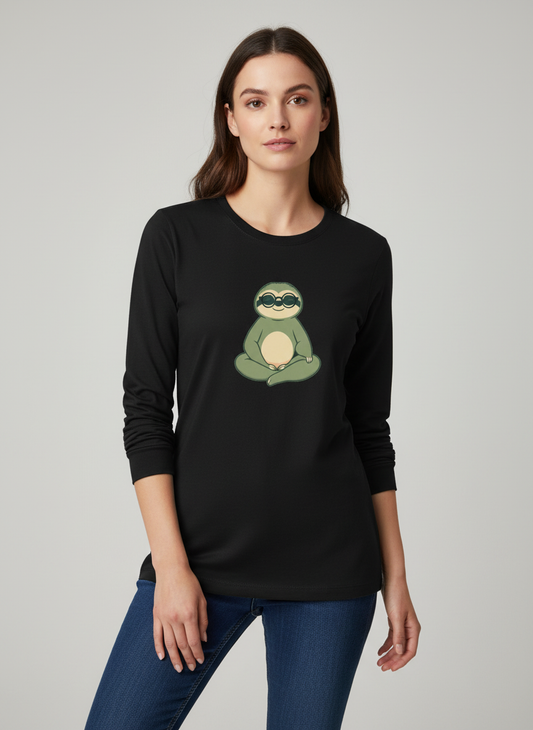 Professional Procrastinator Long Sleeve Tee - Zen Sloth