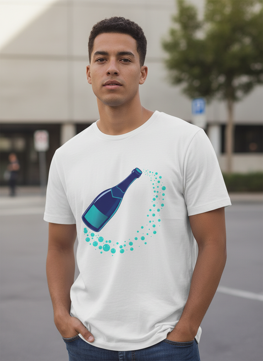 Squad Vibes Only Champagne Bottle Unisex Tee | Party Shirt