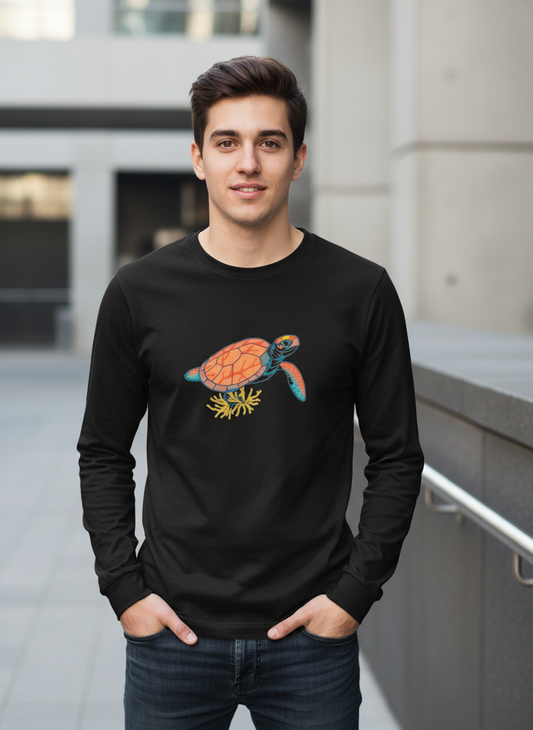 Coral Kingdom Guardian Sea Turtle Long Sleeve Tee