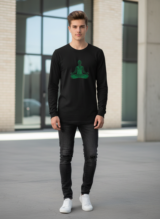 Geometric Zen Meditation Unisex Long Sleeve Tee - Prism