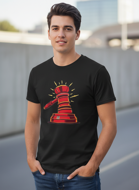 Justice Gavel Power Unisex Tee - Strike Down Injustice