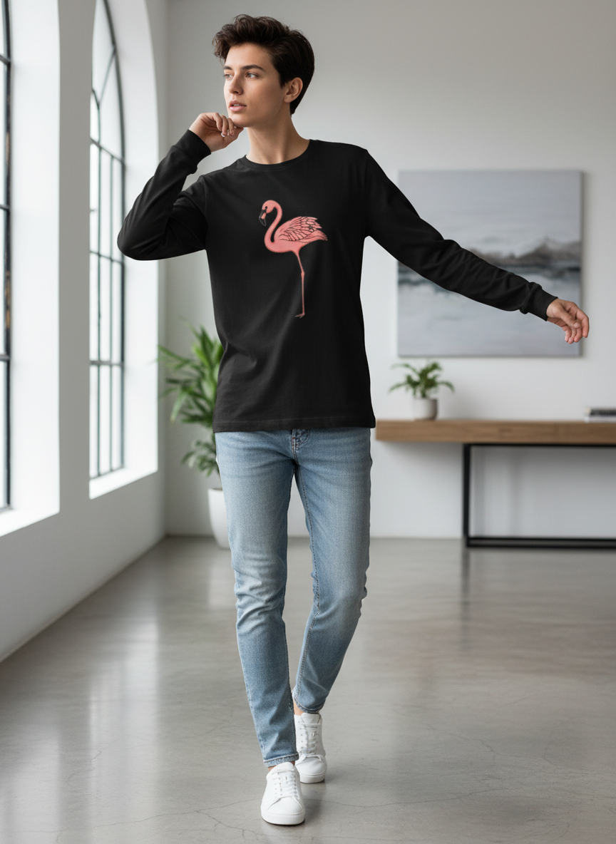 Vintage Cruise Flamingo Tee - Model Shot