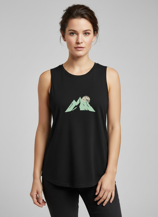 Zen Mode Era Women's Flowy Scoop Muscle Tank - Peace Vibes