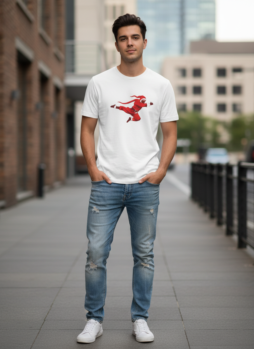 Stealth Santa Ninja Christmas Unisex T-Shirt | Holiday Tee