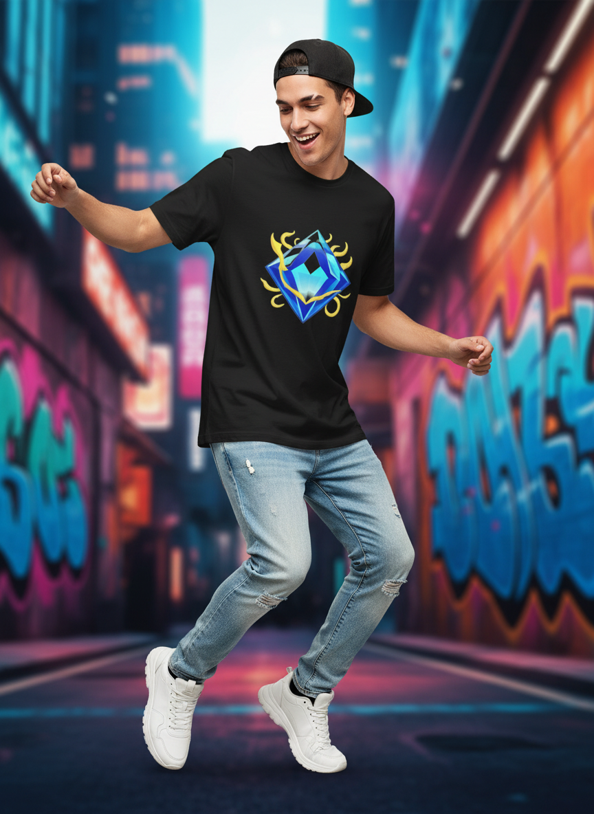 Pixel Power Crystal Unisex Gaming T-Shirt - Retro Tee