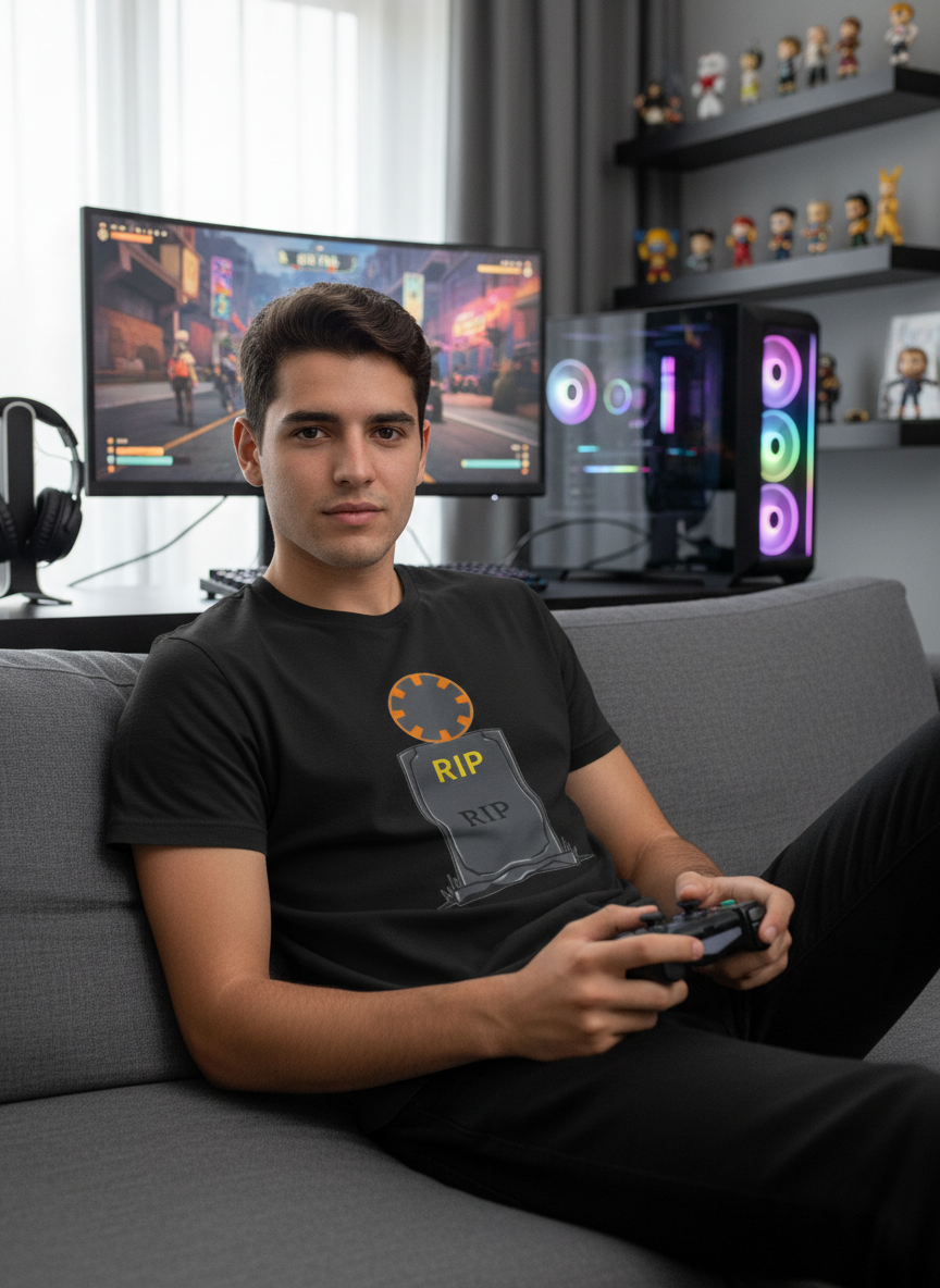 Respawn Loading Gaming Tee - Funny Gamer Shirt Unisex