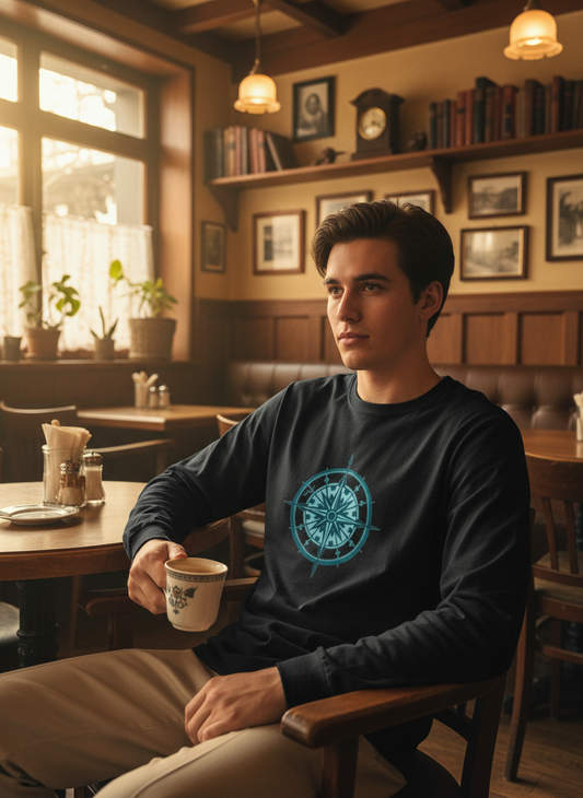 Seasonal Shift Compass Long Sleeve Tee | Unisex Jersey